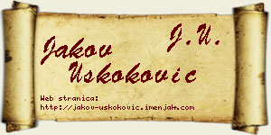 Jakov Uskoković vizit kartica
